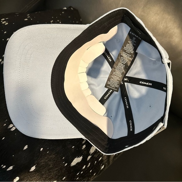 Coach Luxury Baseball Cap Adjustable Minimalist Light Blue NWT Retail $75.00 - Picture 4 of 5